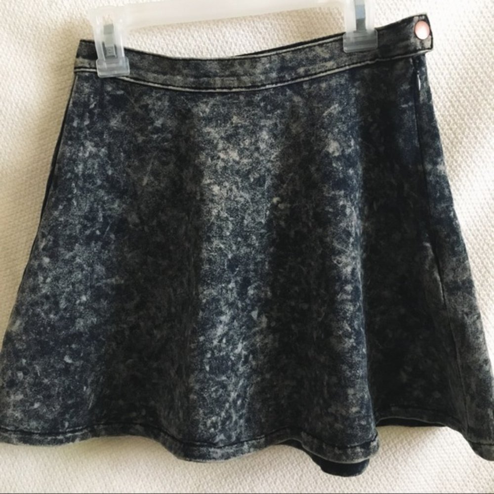 forever 21 acid wash denim circle skirt